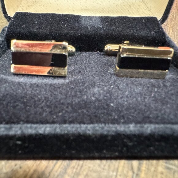 Paul Fredrick, Makers Of Fine Shirts, (Vintage) Gold-tone Cufflinks & OG Box - Picture 2 of 3